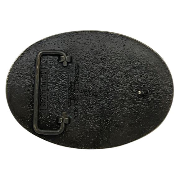 ADM Award Design Medals INC Solid Brass Vintage Belt Buckle Monogram Initial R - Picture 2 of 3